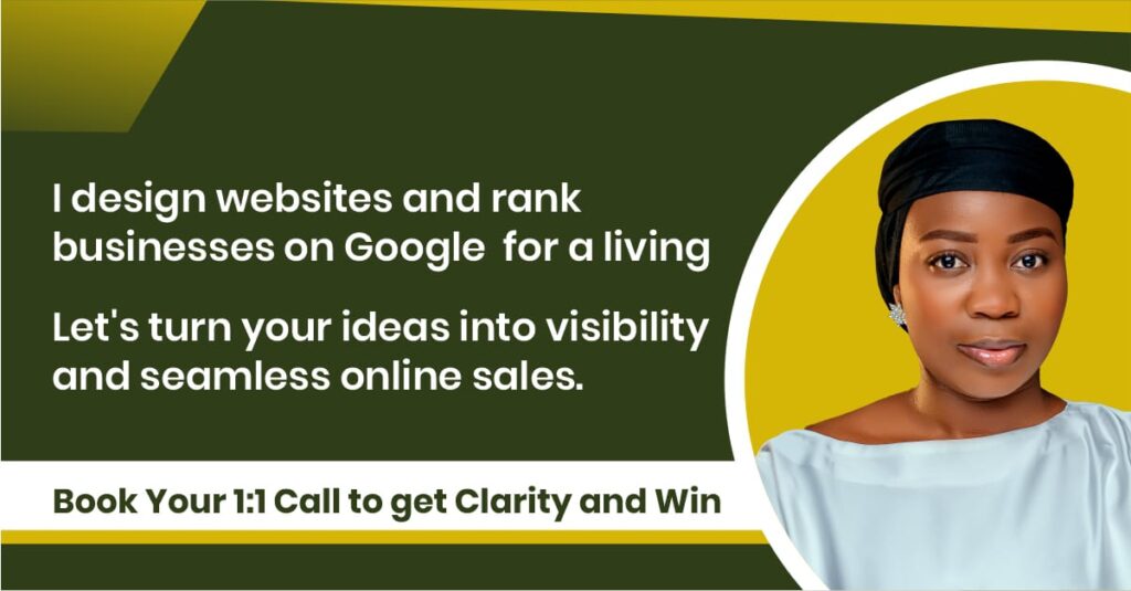 MY SERVICES Affordable website designer in Nigeria 1-1 free session booking flyer